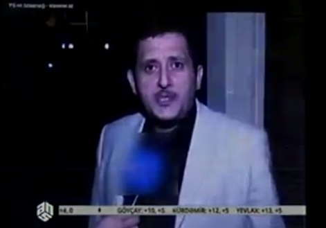 Jurnalist yol polisini təhqir etdi - VİDEO